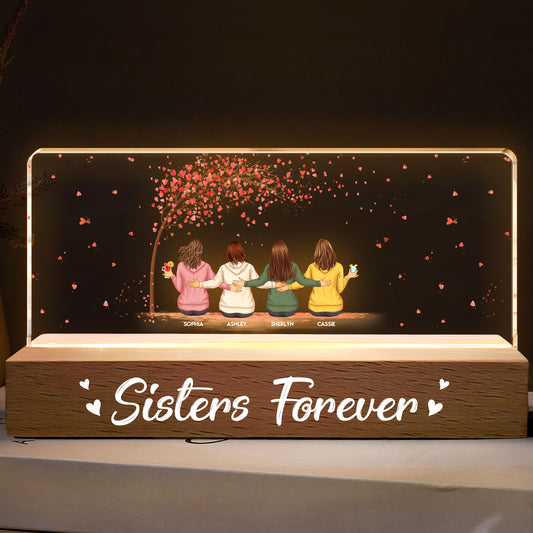 Sister Forever - Tree Version - Personalized LED Night Light