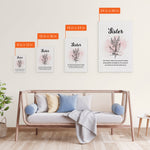 Sister Like A Flower In Bloom - Personalized Poster/Canvas