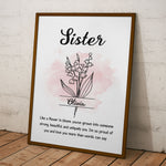 Sister Like A Flower In Bloom - Personalized Poster/Canvas