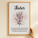 Sister Like A Flower In Bloom - Personalized Poster/Canvas