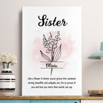 Sister Like A Flower In Bloom - Personalized Poster/Canvas
