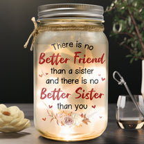 Sisters Always Better Together - Personalized Mason Jar Light