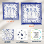Sisters Are Different Flowers From The Same Garden Toile De Jouy Birth Flower - Personalized Satin Scarf
