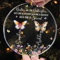 Sisters Are Like Butterflies - Personalized Acrylic Ornament