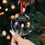 Sisters Are Like Butterflies - Personalized Glass Ornament