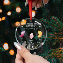 Sisters Are Like Butterflies - Personalized Glass Ornament