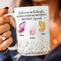 Sisters Are Like Butterflies - Personalized Mug