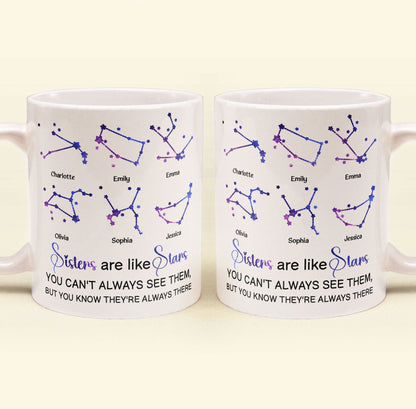 Sisters Are Like Stars - Personalized Mug