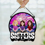 Sisters Bestie Forever New Style - Personalized Window Hanging Suncatcher Ornament