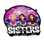 Sisters Bestie Forever New Style - Personalized Window Hanging Suncatcher Ornament