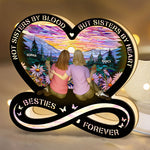 Sisters By Heart - Personalized LED Night Lamp