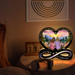Sisters By Heart - Personalized LED Night Lamp