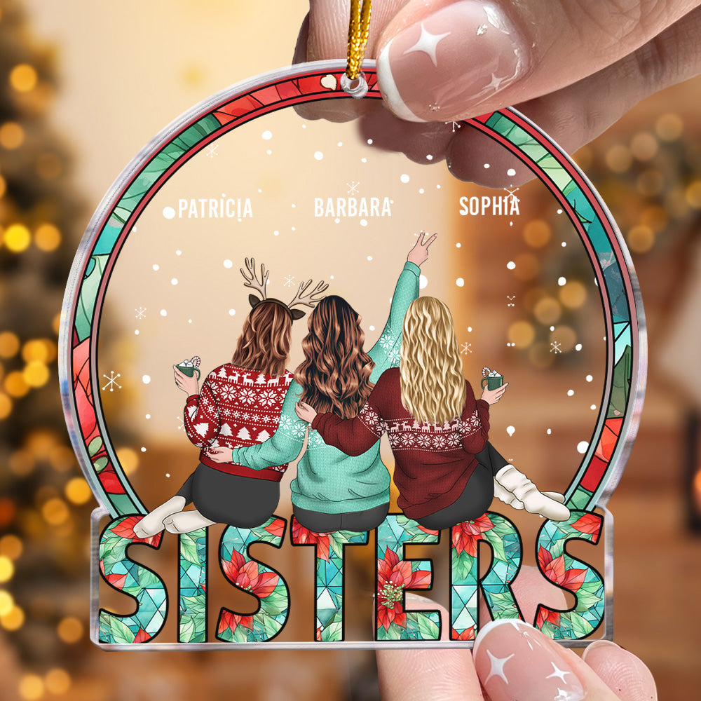 Sisters Christmas Gift - Personalized Acrylic Ornament