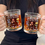 Sisters Different Flowers From The Same Garden Gift For Her - Personalized Glass Mug