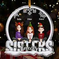 Sisters Forever - 3D Style - Personalized Acrylic Ornament