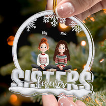 Sisters Forever - 3D Style - Personalized Acrylic Ornament