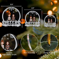Sisters Forever - 3D Style - Personalized Acrylic Ornament