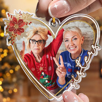 Sisters Forever Christmas Gifts - Personalized Acrylic Photo Ornament