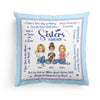 Sisters Forever - Personalized Pillow (Insert Included)
