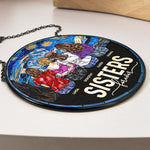 Sisters Forever - Personalized Stained Glass Window Hanging Suncatcher