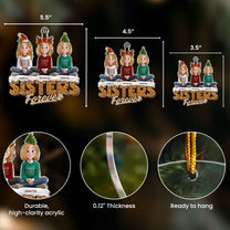 Sisters Siblings Forever - Personalized Acrylic Ornament