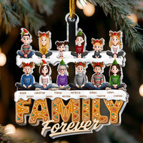Sisters Siblings Forever (Up To 12), 2025 Christmas Ornament, Family Ornament - Personalized Acrylic Ornament