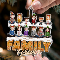 Sisters Siblings Forever (Up To 12), 2025 Christmas Ornament, Family Ornament - Personalized Acrylic Ornament