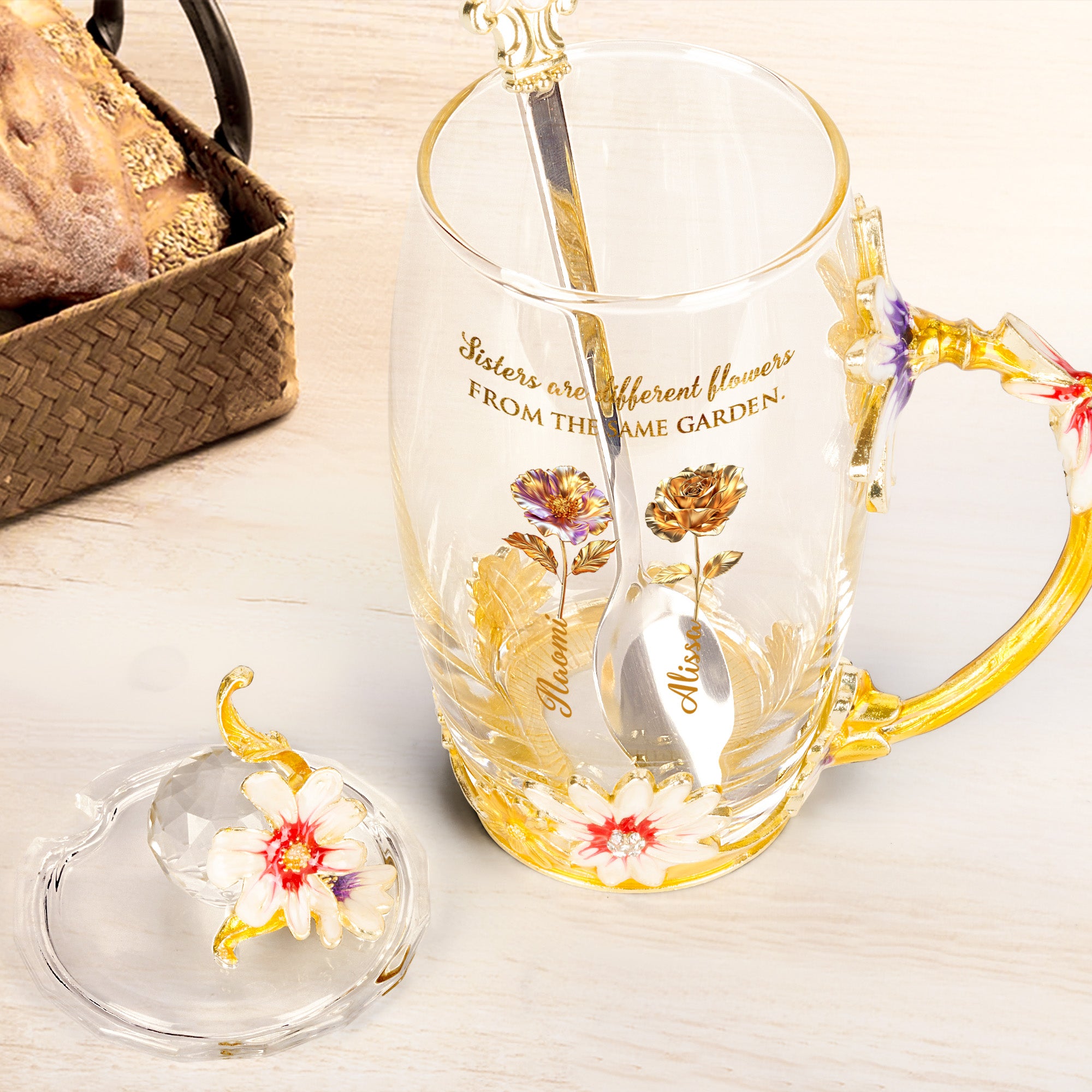 Sisters-Are-Different-Flowers-From-The-Same-Garden-Birth-Flowers-Personalized-Glass-Cup-3