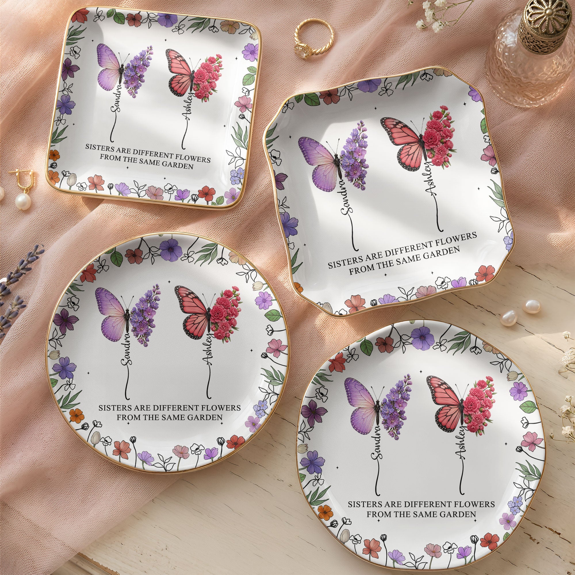 Sisters-Are-Different-Flowers-From-The-Same-Garden-Butterflies-Personalized-Jewelry-Dish-2