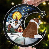 Sitting On The Moon - Personalized Acrylic Ornament