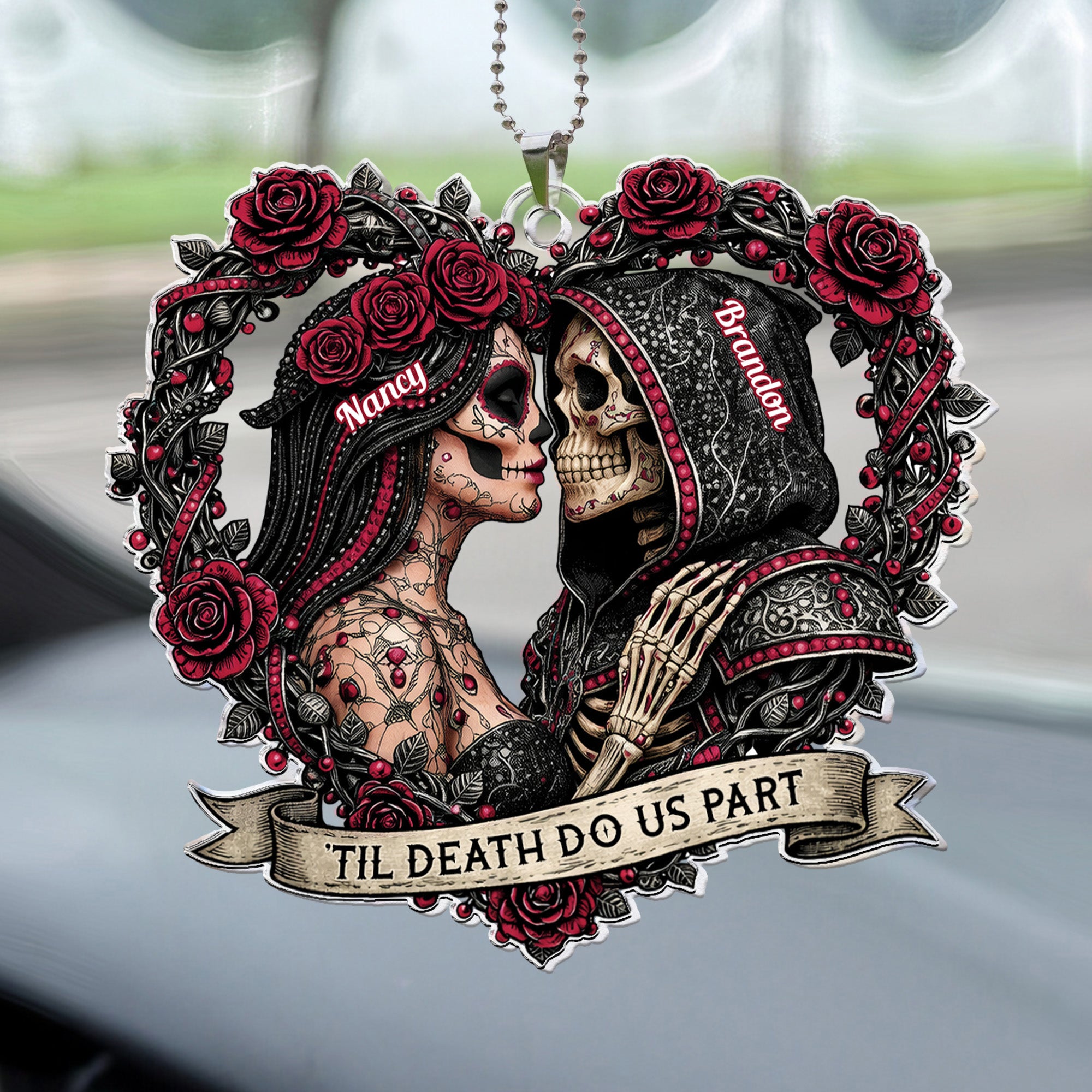 Skull Couple Spooky Skeleton Style ’Til Death Do Us Part - Personalized ...