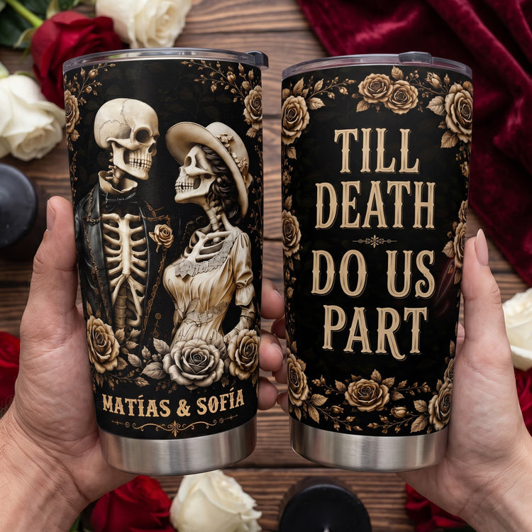 Skull-Couple-Anniversary-Gift-For-Him,-Her-Personalized-Tumbler4