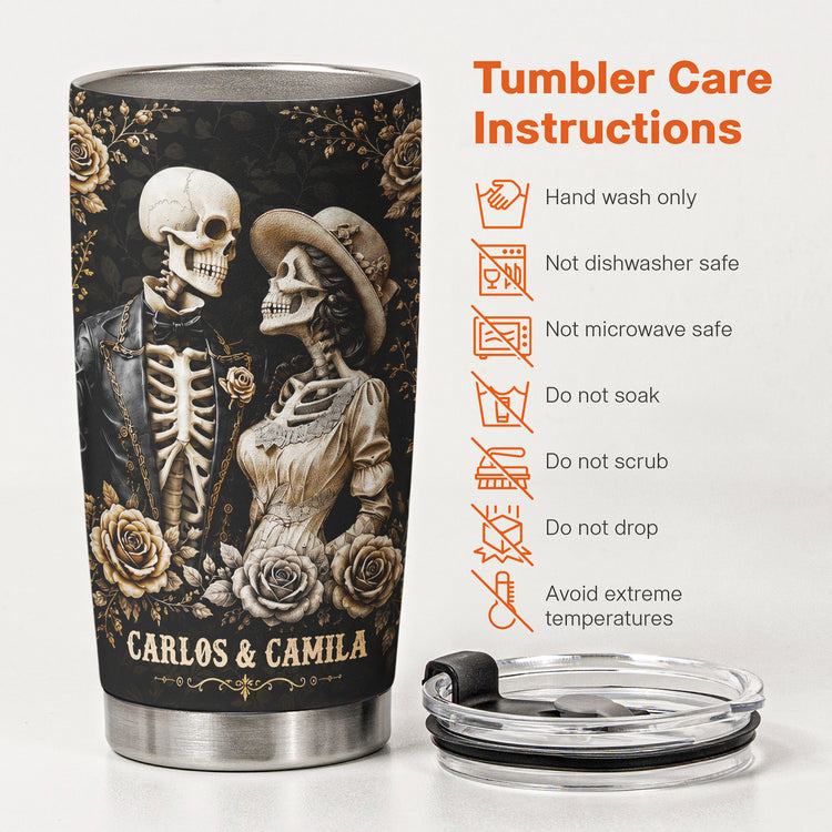 Skull-Couple-Anniversary-Gift-For-Him,-Her-Personalized-Tumbler5