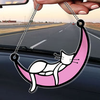 Sleeping Cat - Personalized Car Ornament