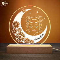 Sleeping On The Moon - Personalized LED Light