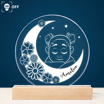 Sleeping On The Moon - Personalized LED Light