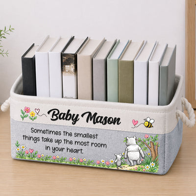Smallest Things Baby Gift For Newborn Baby Shower - Personalized Storage Basket