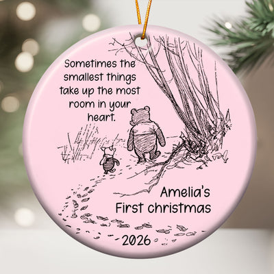 Smallest Things Baby First Christmas Keepsake - Personalized Ornament