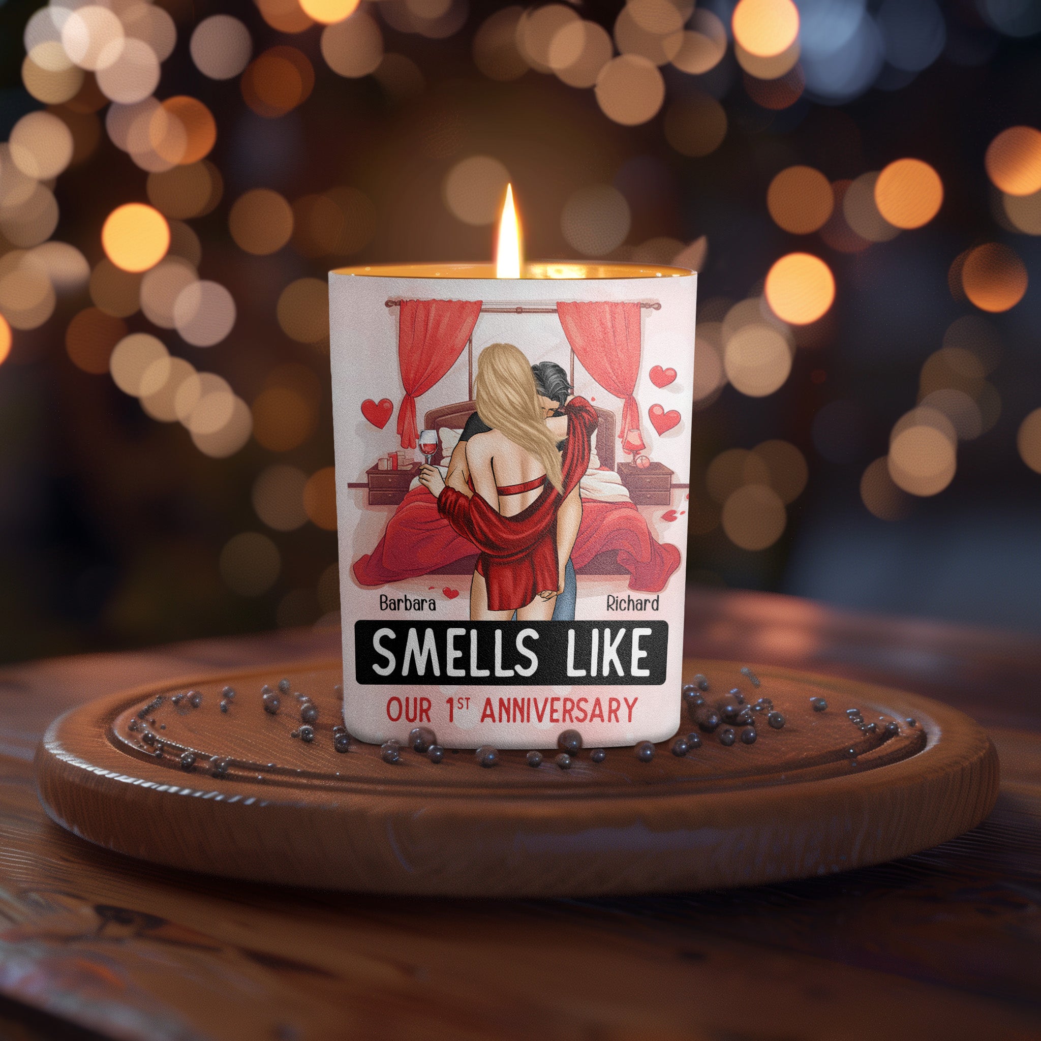 Smells Like Our First Anniversary - Personalized Candle