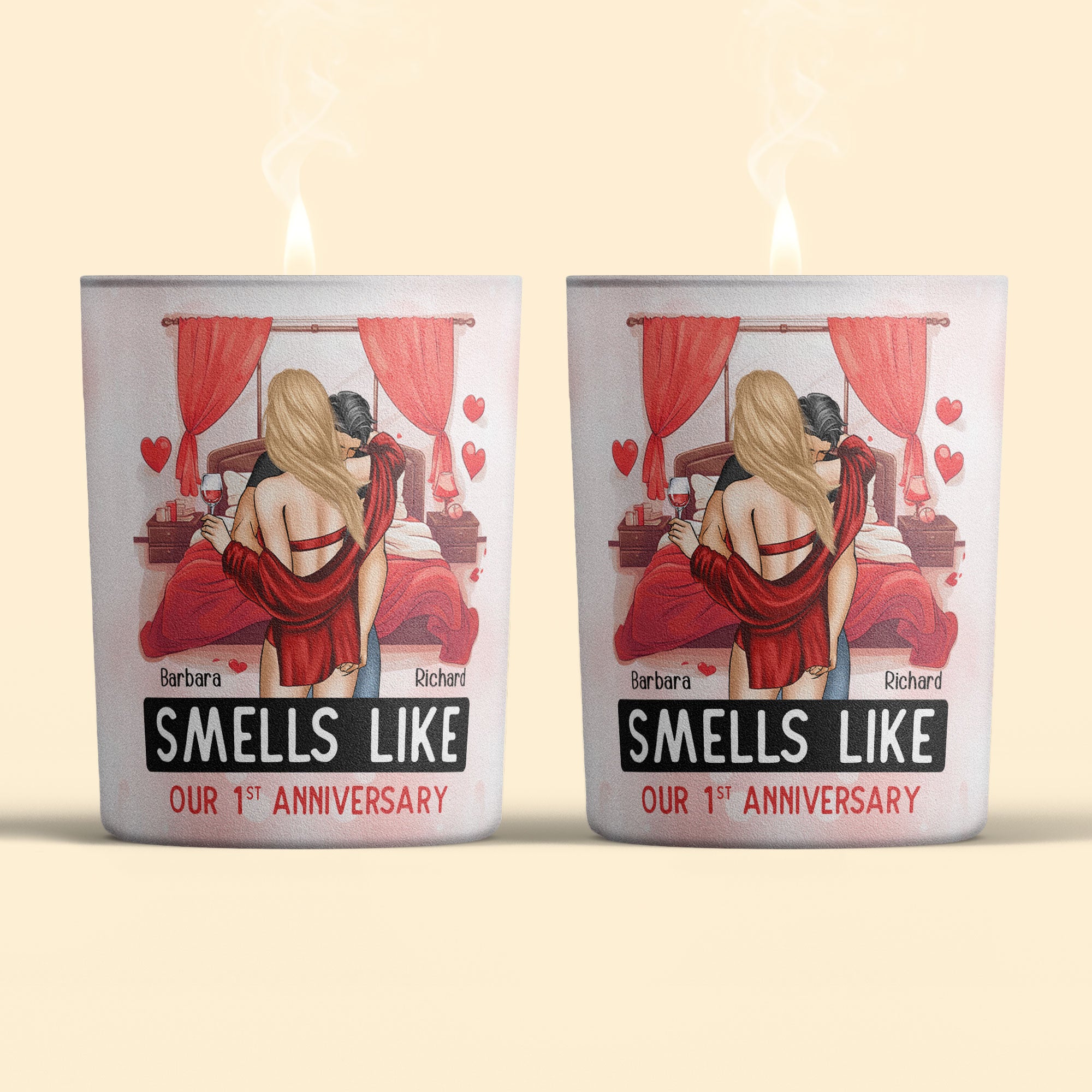 Smells Like Our First Anniversary - Personalized Candle