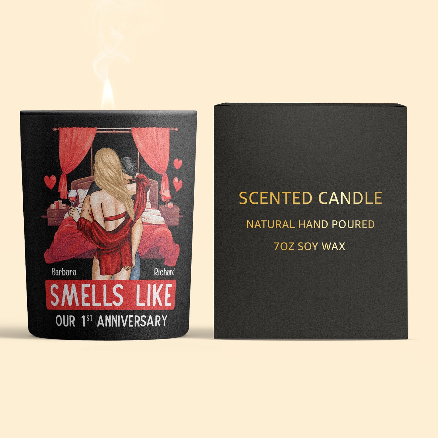 Smells Like Our First Anniversary - Personalized Candle