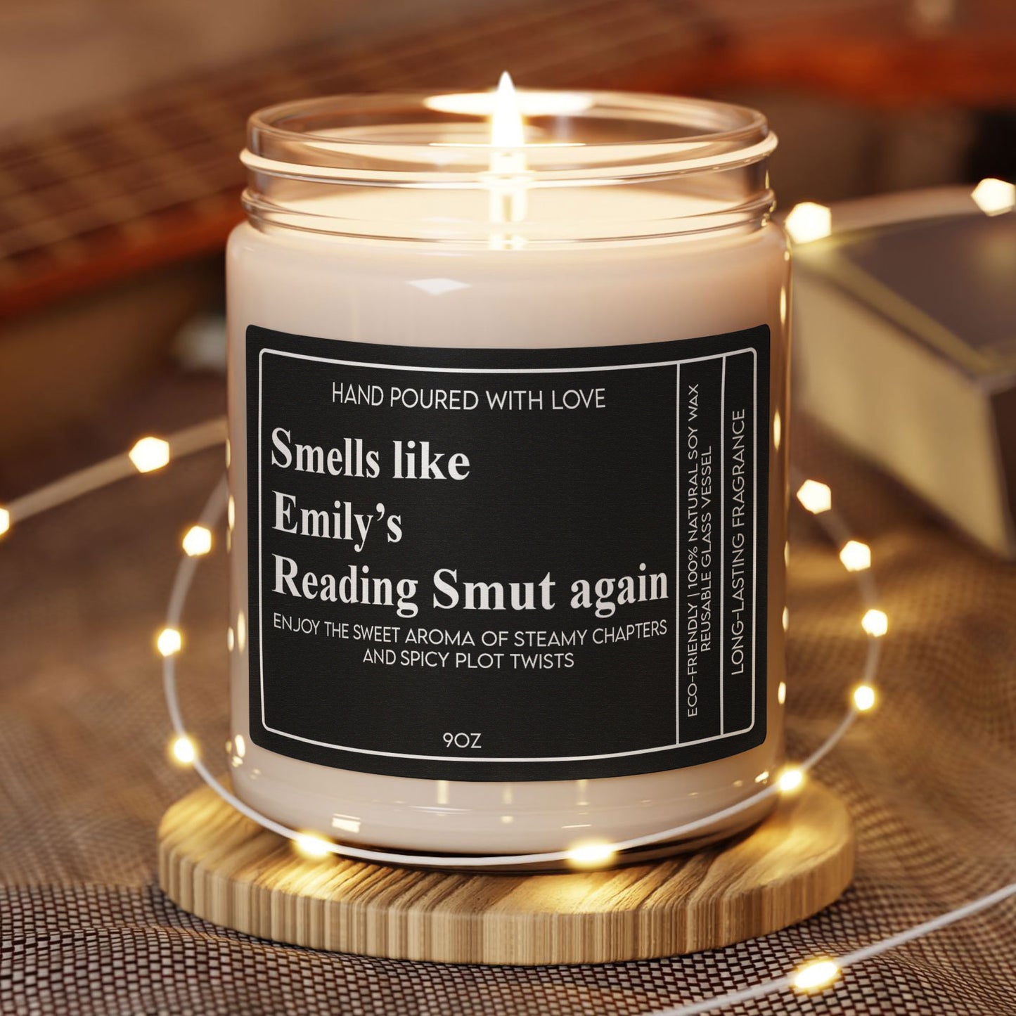 Smells Like She's Reading Smut Again - Smut Readers Funny Gift, Exchange Gag Gifts - Personalized Scented Soy Candle