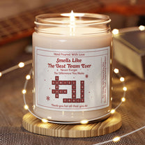 Smells Like The Best Team Ever - Coworker Christmas Bulk Gifts Appreciation Thank You Gifts - Personalized Scented Soy Candle