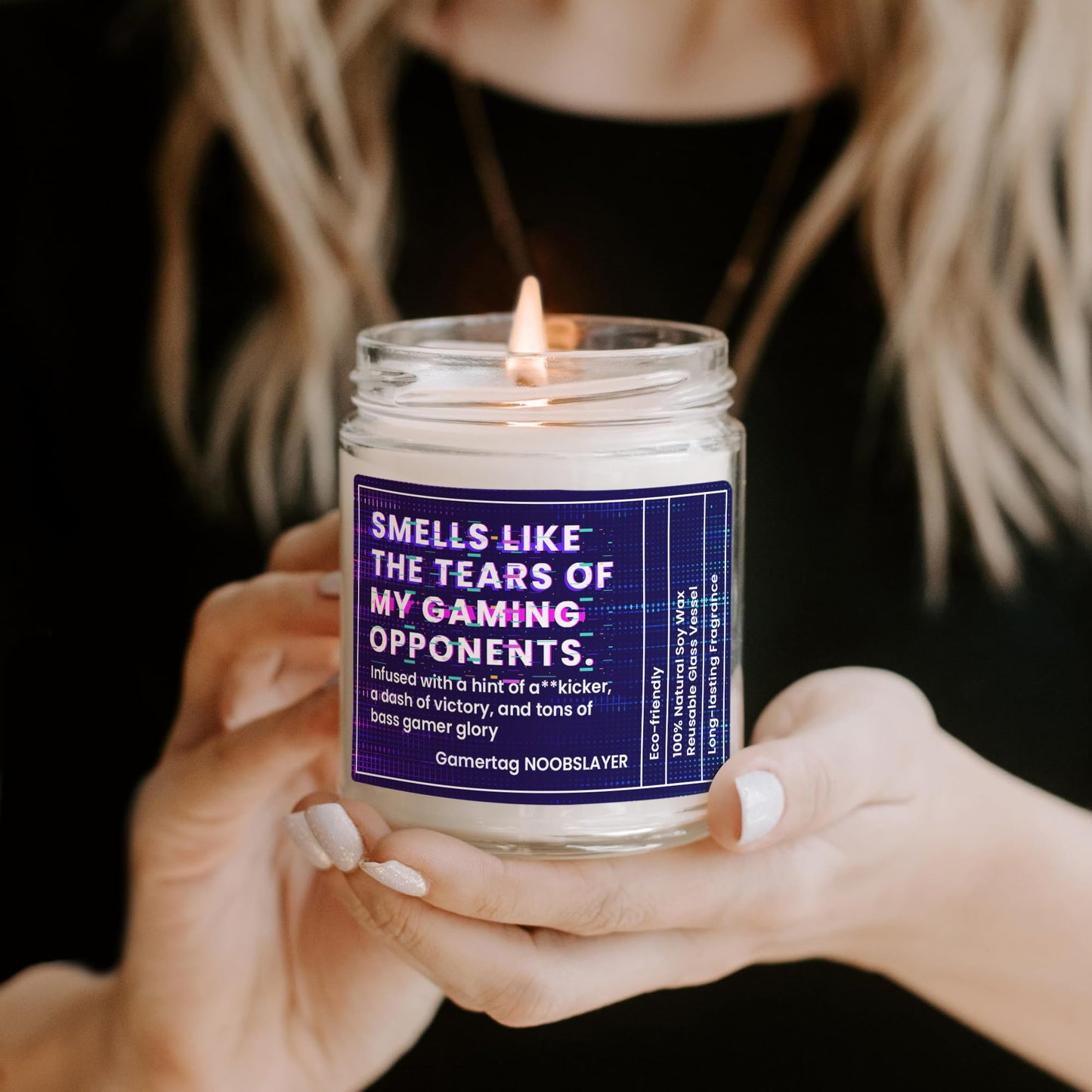 Smells Like The Tears Of My Gaming Opponents - Personalized Scented Soy Candle