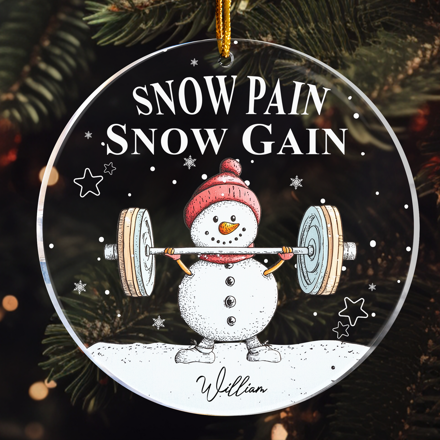 Snow Pain Snow Gain - Personalized Acrylic Ornament