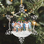 Snowflakes, Christmas tree Custom Photo Family, Friends - Personalized Acrylic Photo 2026 Christmas Ornament