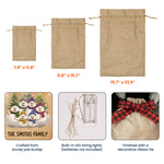 Snowman Family Christmas Love - Personalized Lighted Burlap Sack