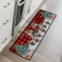 Snowman Family Christmas With Grandkids - Personalized Runner Rug