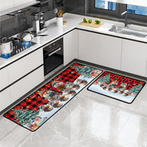 Snowman Family Christmas With Grandkids - Personalized Runner Rug