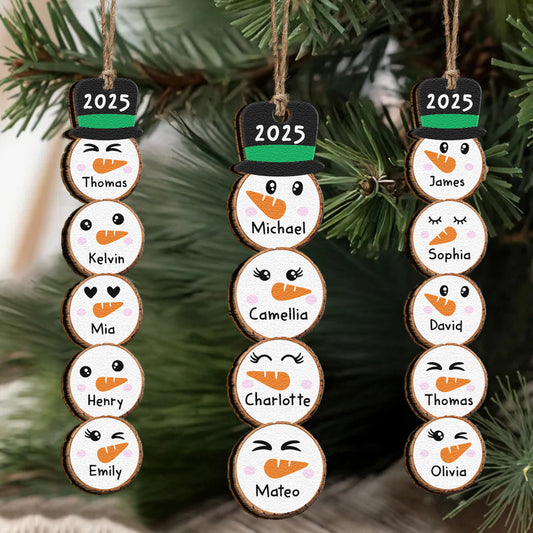 Snowman Family - Funny Family Custom Gift - Personalized Family Ornament